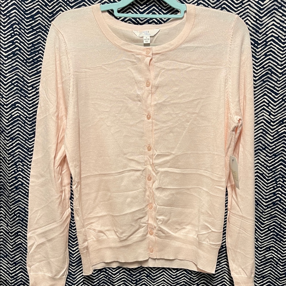 Time and Tru Soft Pink Knit Cardigan
